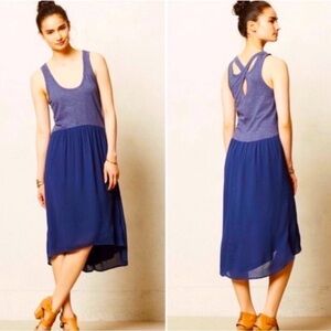 Anthropologie Left of Center Tulipan High Low Tank Dress